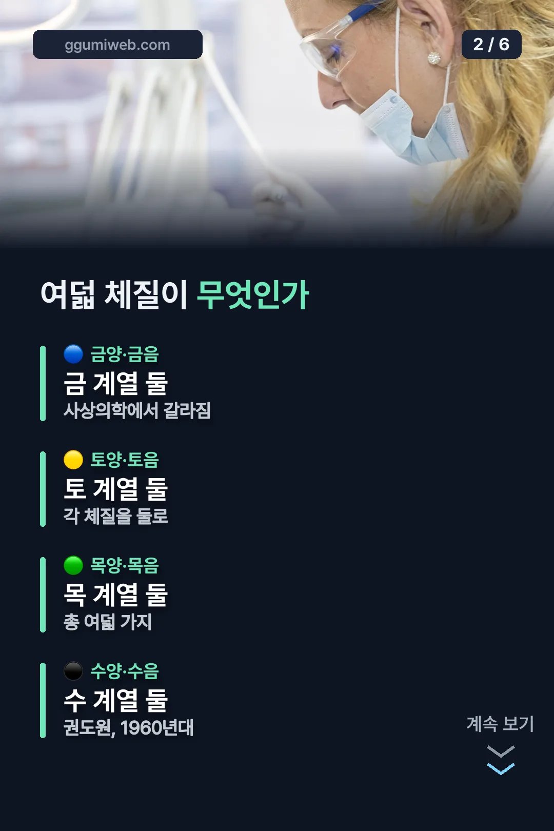 여덟 체질 구성