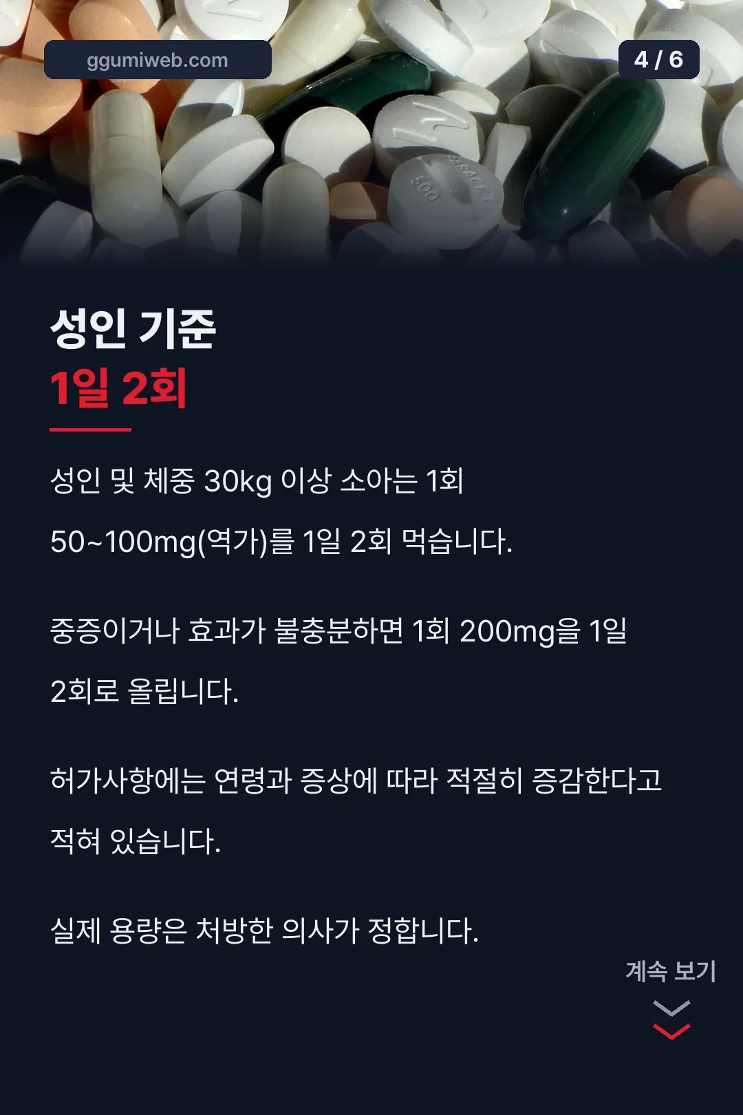 용법용량 기준