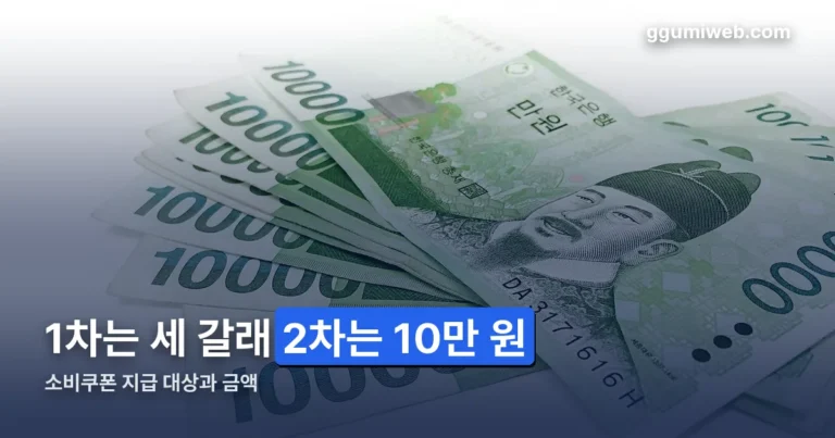 민생회복 소비쿠폰 지급 대상 정리 썸네일