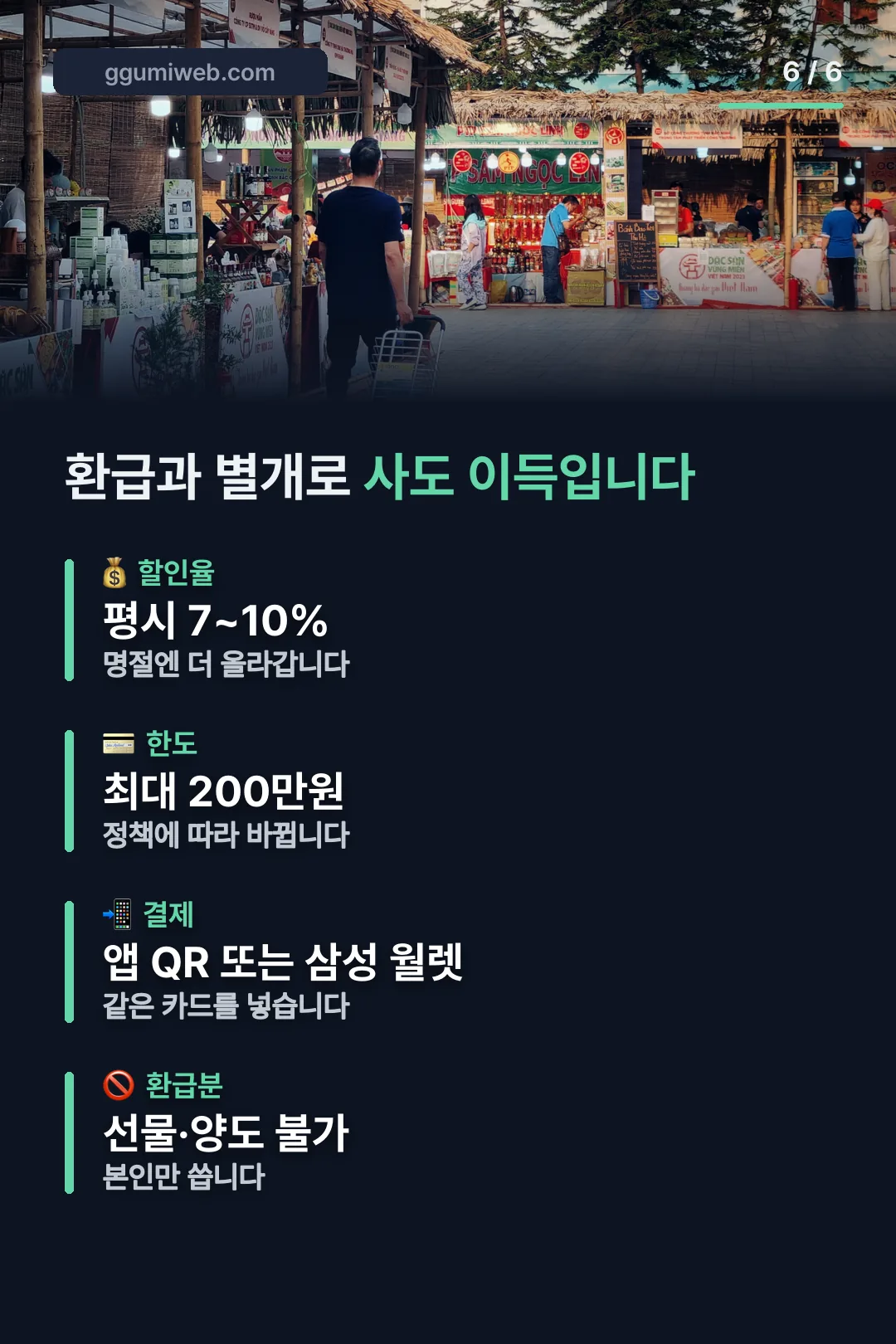 할인율과 한도 정리