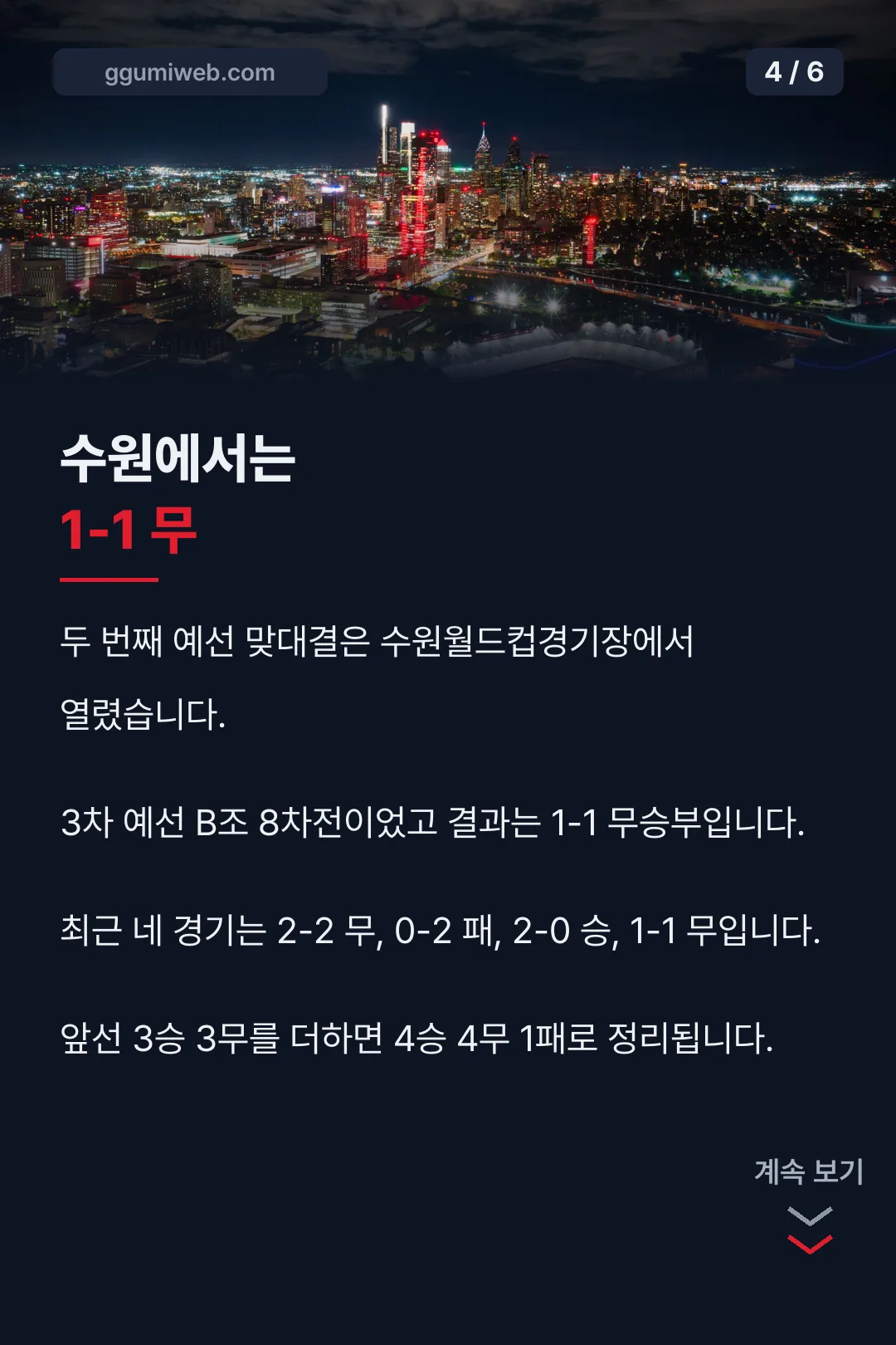 수원 홈 1-1 무
