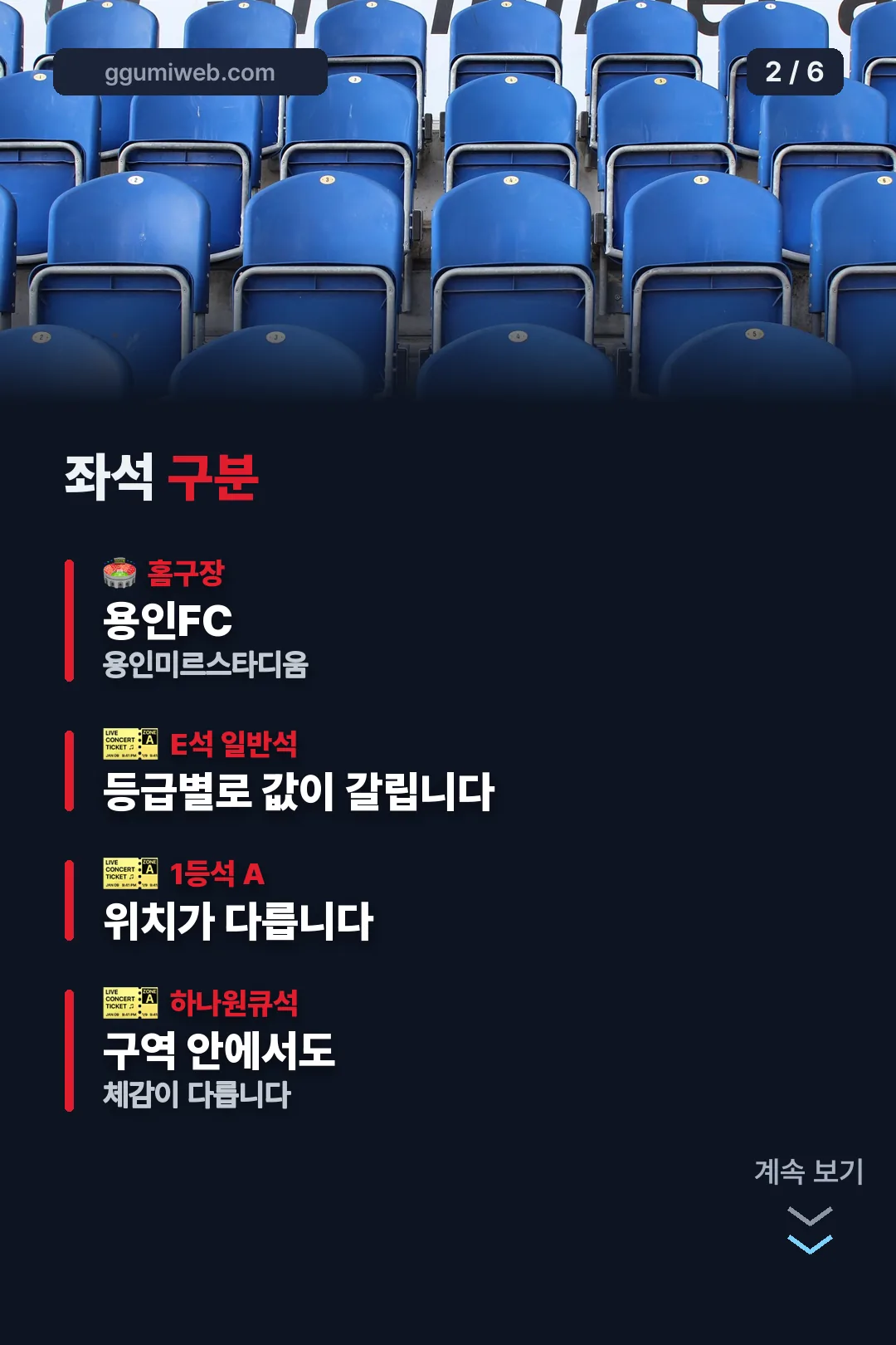 좌석 등급 구분