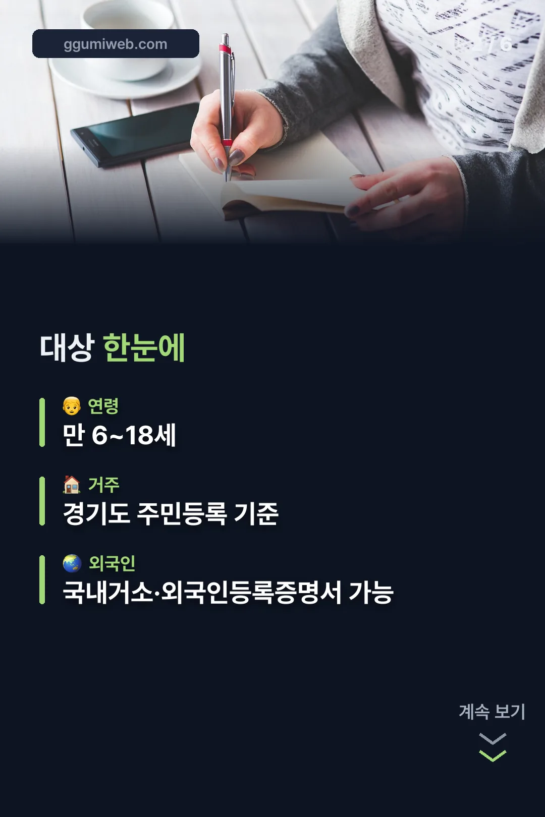 지원 대상 한눈에