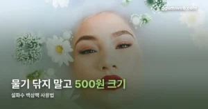 설화수 백삼팩 사용법 — 물기 닦지 말고, 500원 크기로, 3~5분