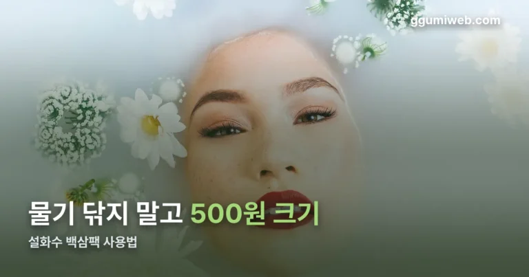 설화수 백삼팩 사용법 정리 썸네일