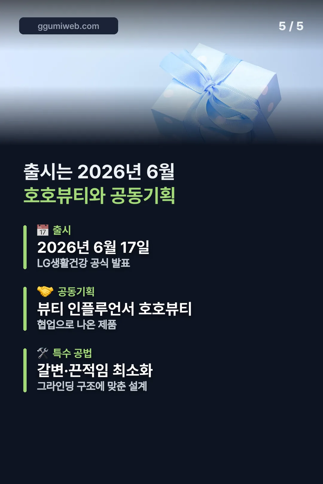 출시·공동기획 정보 카드